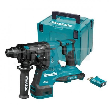 Перфоратор аккумуляторный SDS-plus MAKITA DHR282ZJU (36В (18Вx2) 2.8Дж 5кг Li-ion.3реж AVT AWS Bluetooth модуль без акк и з/устр,) . купить в Хабаровске