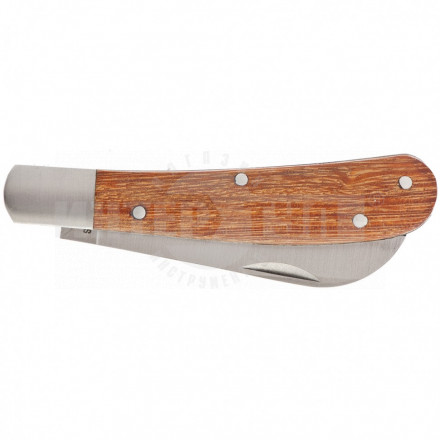Нож садовый, 173 мм, складной, прямое лезвие, деревянная рукоятка// PALISAD [4]  купить в Хабаровске
