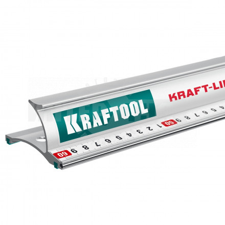 KRAFTOOL  KRAFT-LINE, 0.6 м, усиленная алюминиевая линейка со стальной направляющей (34275-60) [3]  купить в Хабаровске