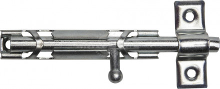 Шпингалет накладной "3Т-12" стальной, покрытие белый цинк, 80мм [2]  купить в Хабаровске