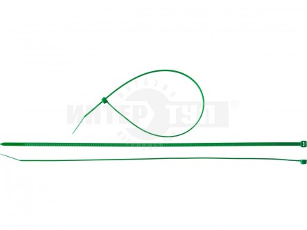 Кабельные стяжки зеленые КС-З1 3.6 x 300 мм 100 шт нейлоновые ЗУБР Профессионал купить в Хабаровске