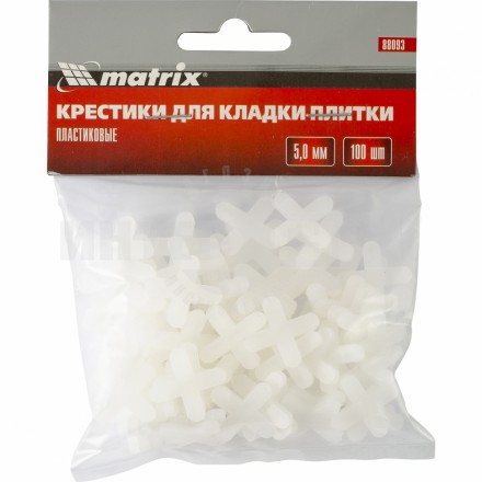 Крестики 5,0 мм для кладки плитки 100 шт.// MATRIX купить в Хабаровске