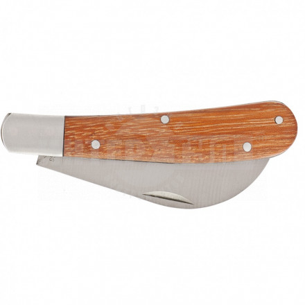 Нож садовый, 170 мм, складной, изогнутое лезвие, деревянная рукоятка// PALISAD [2]  купить в Хабаровске