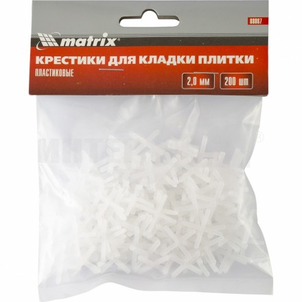 Крестики 2,0 мм для кладки плитки 200 шт.// MATRIX купить в Хабаровске