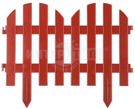 Забор декоративный GRINDA "ПАЛИСАДНИК", 28x300см, терракот [2]  купить в Хабаровске