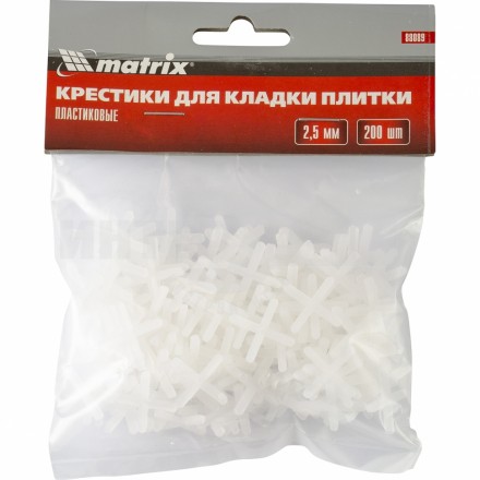 Крестики 2,5 мм для кладки плитки 200 шт.// MATRIX купить в Хабаровске