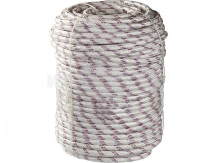 Фал плетёный полипропиленовый СИБИН 24-прядный с полипропиленовым сердечником, диаметр 12 мм, бухта купить в Хабаровске
