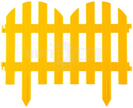 Забор декоративный GRINDA "ПАЛИСАДНИК", 28x300см, желтый купить в Хабаровске