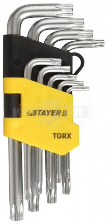 Набор шестигр T10-T50 9пр коротк TORX Master Stayer [2]  купить в Хабаровске