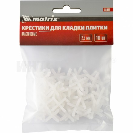 Крестики, 2,5 мм, для кладки плитки, 100 шт.// MATRIX купить в Хабаровске