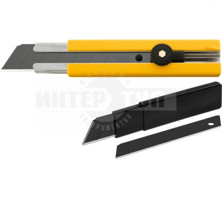 Нож OLFA с выдвижным лезвием, в комплекте с лезвиями 5 шт 25мм [3]  купить в Хабаровске