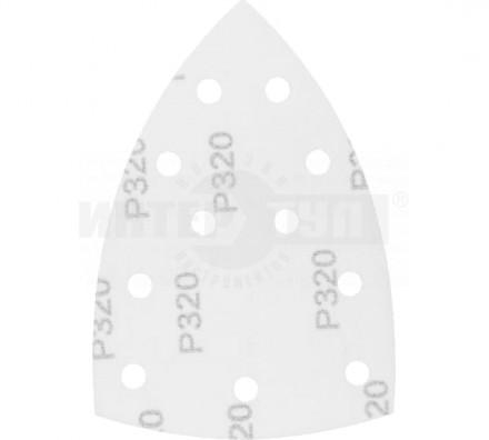 Треугольник абразивный на ворc. подложке под 'липучку', перф., P 320, 150х150х100 мм, 5 шт.// Denzel [3]  купить в Хабаровске
