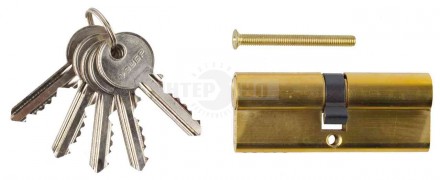 Механизм ЗУБР "МАСТЕР" цилиндровый, тип "ключ-ключ", цвет латунь, 5-PIN, 80мм купить в Хабаровске