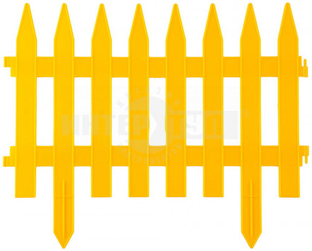 Забор декоративный GRINDA "КЛАССИКА", 28x300см, желтый [2]  купить в Хабаровске