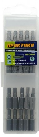 Бита ПРАКТИКА,"Профи" HEX 4 х 25мм (20шт), кассета ПРАКТИКА купить в Хабаровске