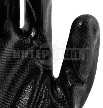 Перчатки полиэфирные с черным нитрильным покрытием, размер 9, 13 класс вязки// Сибртех [2]  купить в Хабаровске
