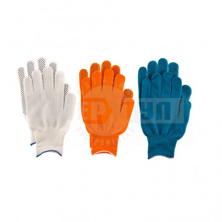 Перчатки в наборе цвета: оранжевые синие белые ПВХ точка XL Россия// Palisad купить в Хабаровске