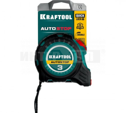 KRAFTOOL AutoStop 3м / 16мм профессиональная рулетка с автостопом [4]  купить в Хабаровске