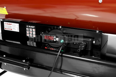 Пушка ЗУБР "МАСТЕР" дизельная тепловая 220В 43,0кВт 1100 м.куб/час 55,5л 4,0кг/ч дисплей подкл. внеш термост датчик уровня топлива [3]  купить в Хабаровске