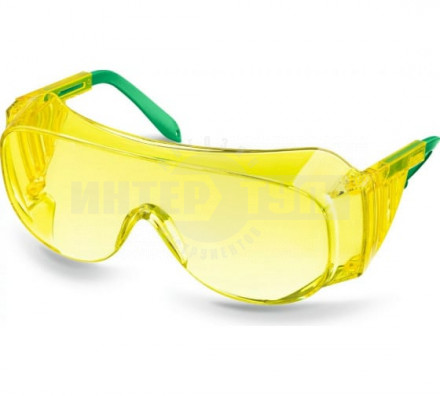 Защитные жёлтые очки KRAFTOOL ULTRA линза увеличенного размера устойчивая к царапинам и запотеванию, открытого типа [2]  купить в Хабаровске