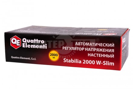 Стабилизатор напряжения QE ( Ergus ) Stabilia 2000 W-Slim (2000 ВА, 140-270 В, 4,1 кг) Настенный QE [6]  купить в Хабаровске