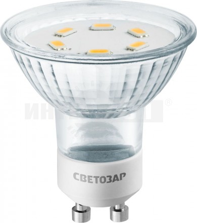 Лампа СВЕТОЗАР светодиодная "Super LUXX", цоколь GU10, яркий белый свет (4000К), 230В, 3Вт (25) купить в Хабаровске