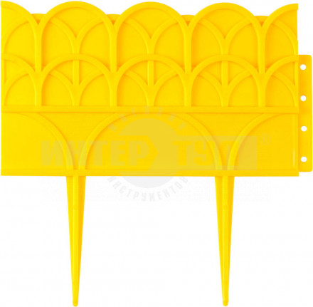 Бордюр декоративный GRINDA для цветников, 14х310см, желтый [2]  купить в Хабаровске