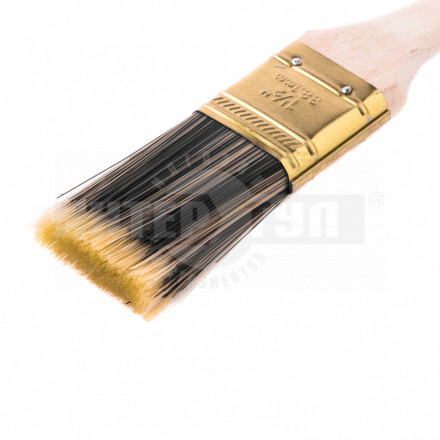 Кисть плоская Golden 1.5 искусственная щетина деревянная ручка / MATRIX [2]  купить в Хабаровске