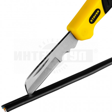 SK-R нож монтерский, складной, прямое лезвие, STAYER Professional [5]  купить в Хабаровске