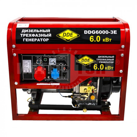Генератор дизельный DDE DDG6000-3E трехфазн.ном/макс. 5.5/6.0кВт (UD186, т/бак11,5л, электростарт, 9 [4]  купить в Хабаровске